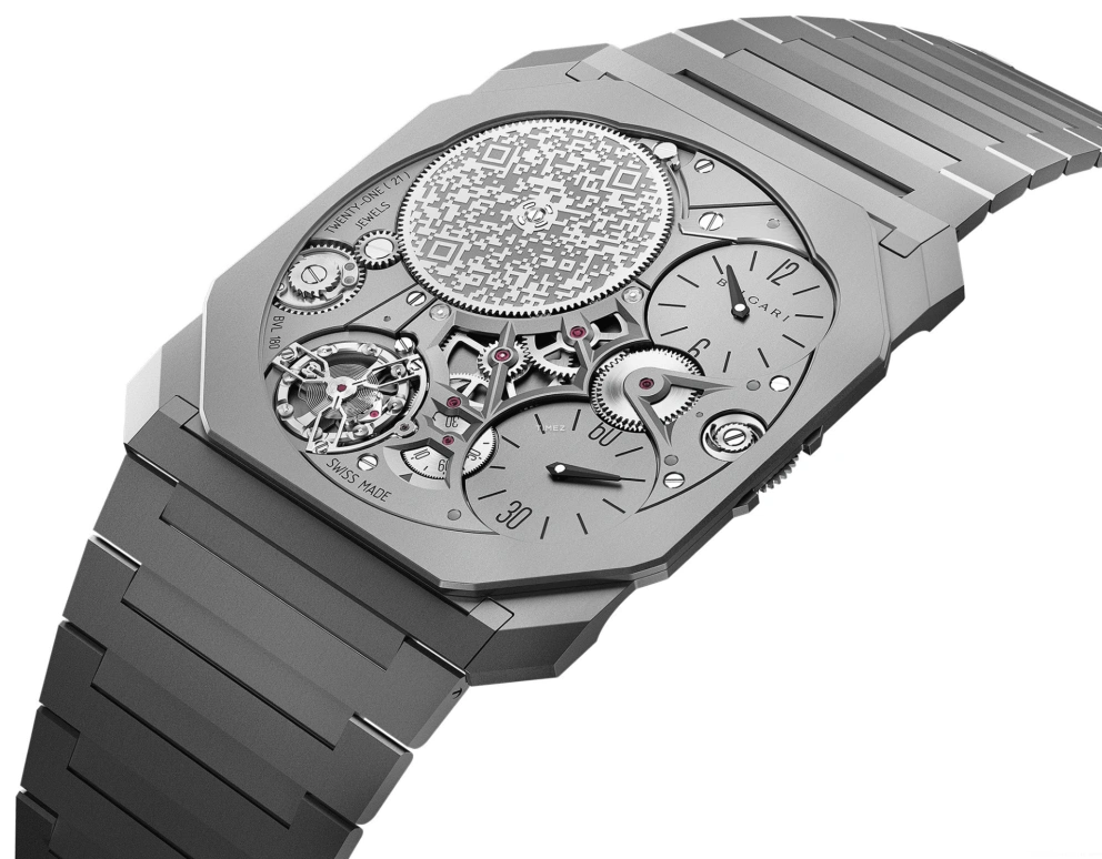 Bulgari,Octo 40mm,40mm,Titanium,Black,Handwound,Chronograph,50hours,OCTO FINISSIMO ULTRA