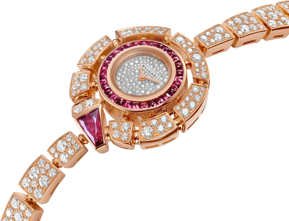 Bulgari,Serpenti 30mm,30mm,Rose Gold,Handwound,In-house Caliber,Sapphire,Crystal Glass,102536