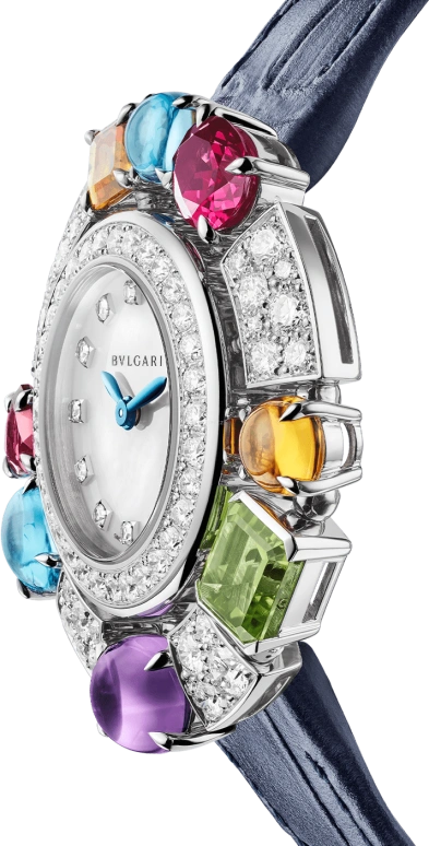 Bulgari,Divas' Dream 36mm,36mm,White Gold,White,Sapphire,Crystal Glass,Mother of Pearl,103499