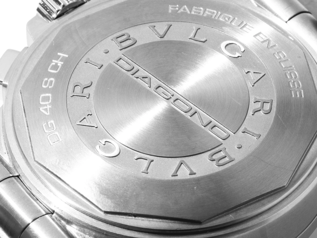 Bulgari,Other 40mm,40mm,Stainless Steel,Silver,Automatic,Chronograph,Day,101629