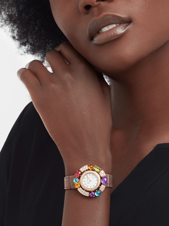 Bulgari,Divas' Dream 36mm,36mm,Rose Gold,White,Sapphire,Crystal Glass,103493