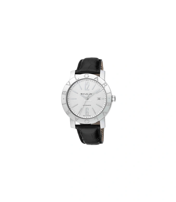 Bulgari,Bulgari Bulgari 42mm,42mm,Stainless Steel,White,Automatic,Day,Sapphire,Crystal Glass,BB42WSLD,BB42WSLD/N
