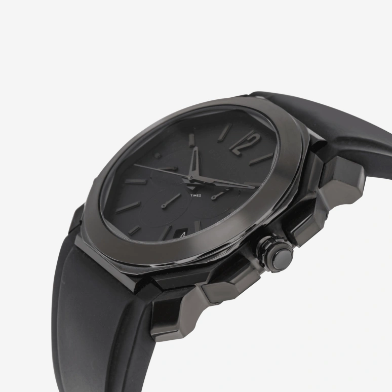 Bulgari,Octo 41.50mm,41.50mm,Stainless Steel,Black,Automatic,Chronograph,Day,103027