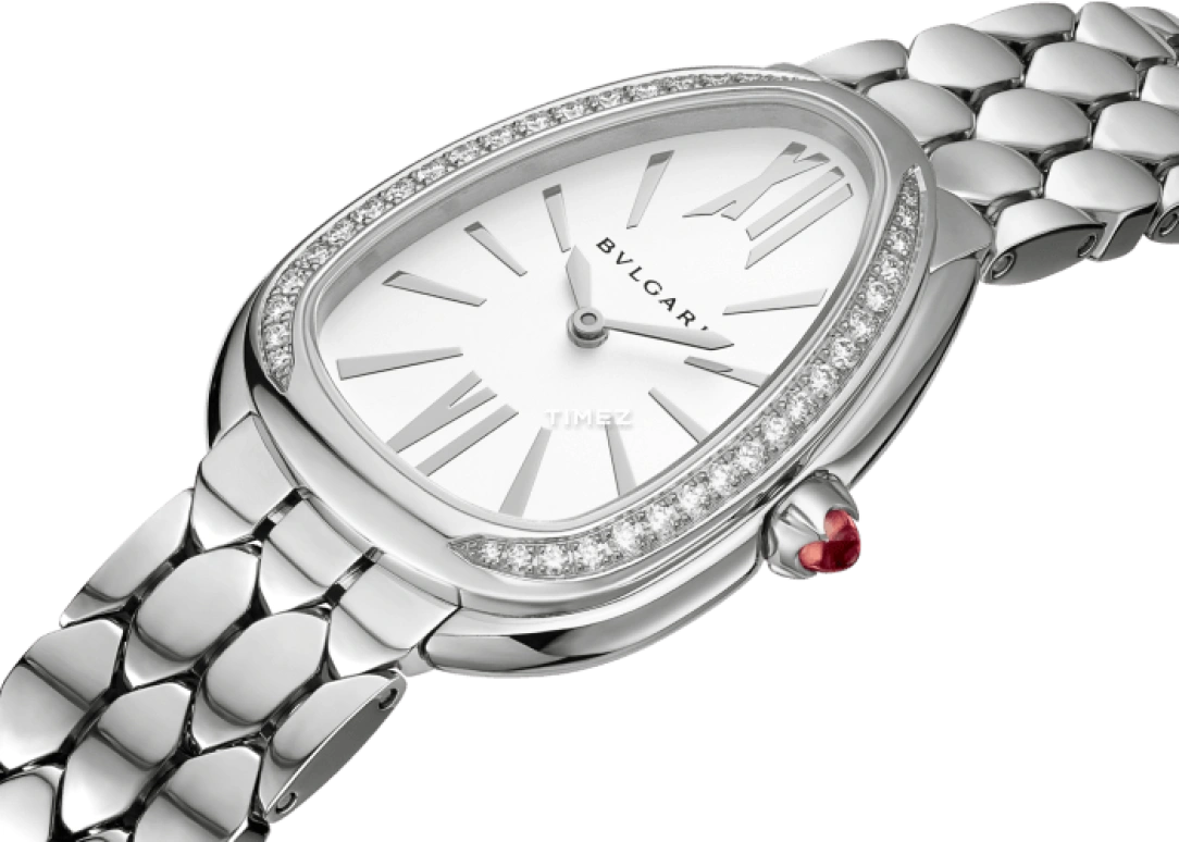 Bulgari,Serpenti Seduttori 33mm,33mm,Stainless Steel,White,Silver,Quartz,Sapphire,Other,103949