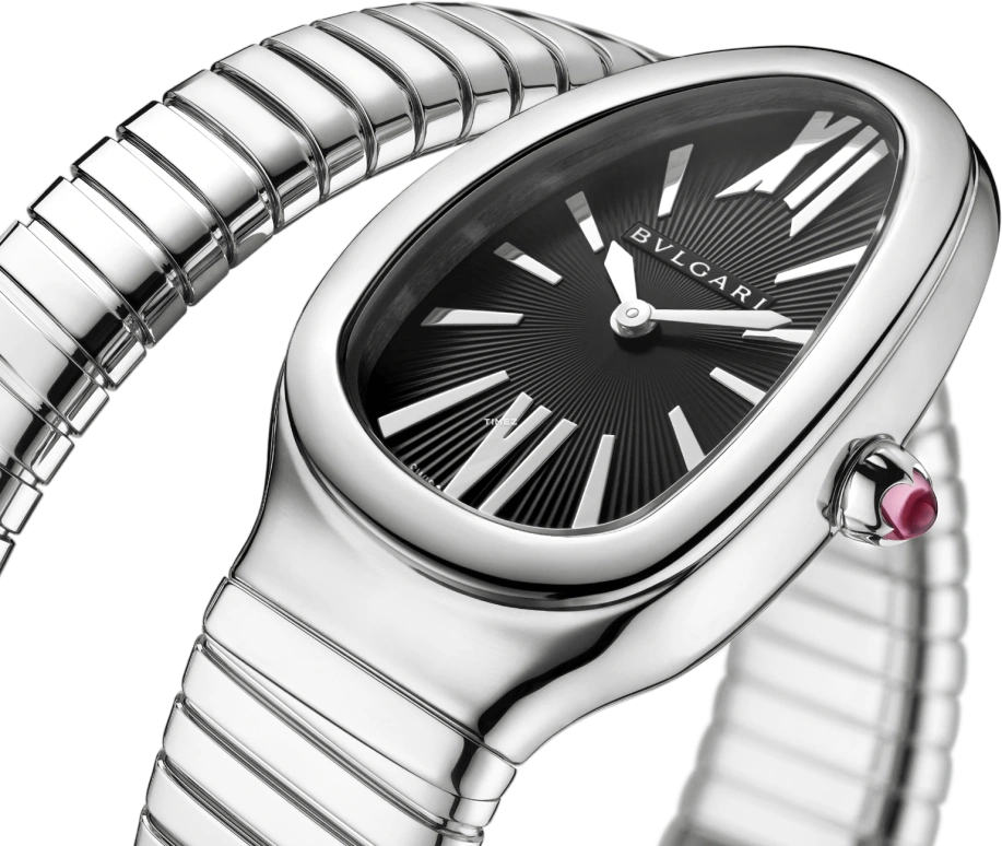 Bulgari,Serpenti 35mm,35mm,Stainless Steel,Black,Quartz,Sapphire,Crystal Glass,Other,102824