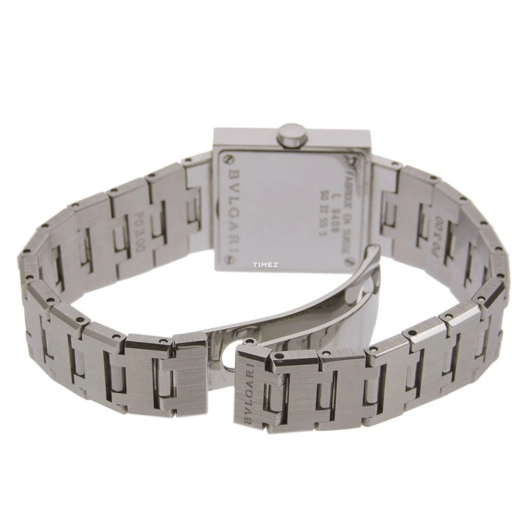 Bulgari,Quadrato 22mm,22mm,Stainless Steel,Black,Quartz,Sapphire,Crystal Glass,Square,SQ22SS