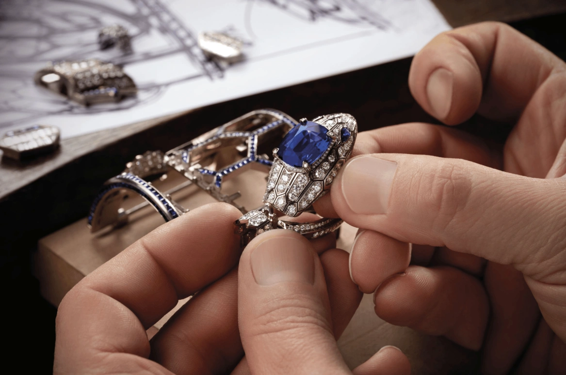 Bulgari,Serpenti ,Sapphire,White Gold,Silver,Quartz,Sapphire,White,102987