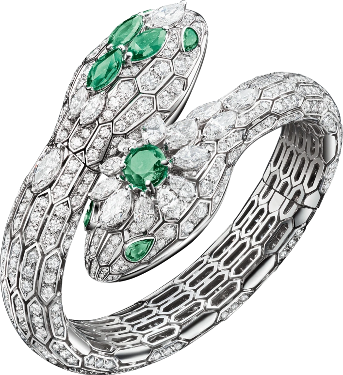 Bulgari,Serpenti 40mm,40mm,White Gold,Silver White,Quartz,26280hours,In-house Caliber,102784