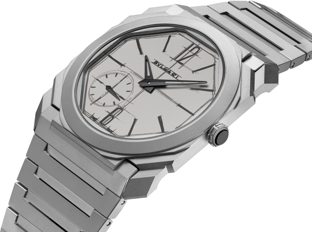 Bulgari,Octo 40mm,40mm,Titanium,Grey,Automatic,60hours,In-house Caliber,103672