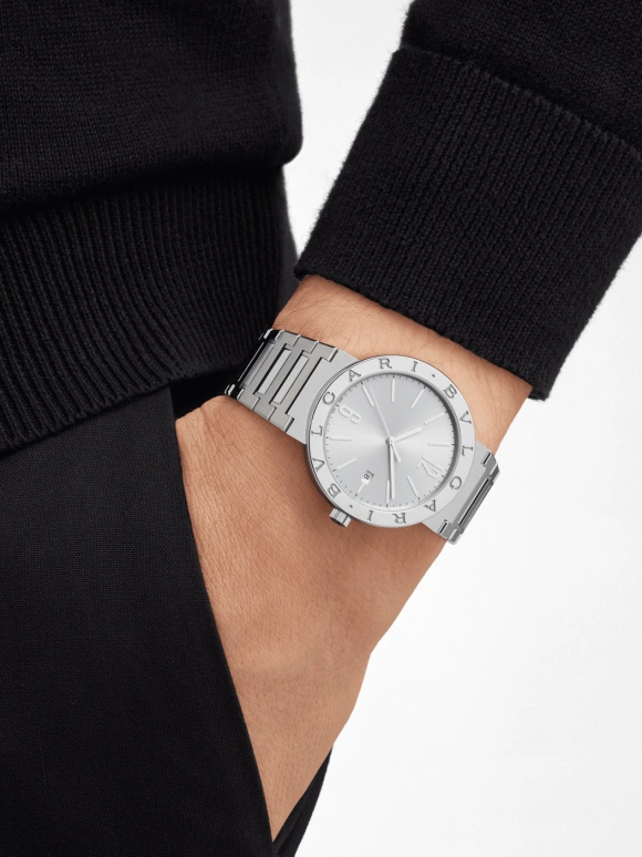 Bulgari,Bulgari Bulgari 41mm,41mm,Stainless Steel,Silver,42hours,In-house Caliber,Sapphire,Crystal Glass,103652