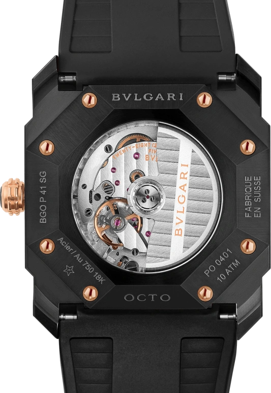 Bulgari,Octo 41mm,41mm,Stainless Steel,Black,Automatic,50hours,In-house Caliber,102485