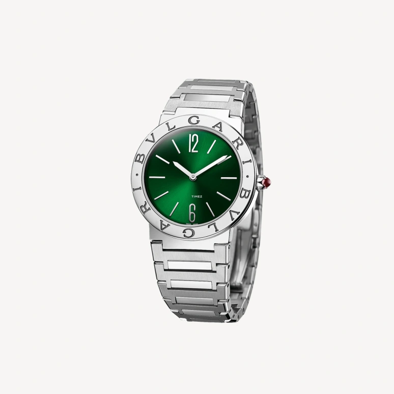 Bulgari,BB Lady 33mm,33mm,Stainless Steel,Green,Quartz,Day,Round,103693