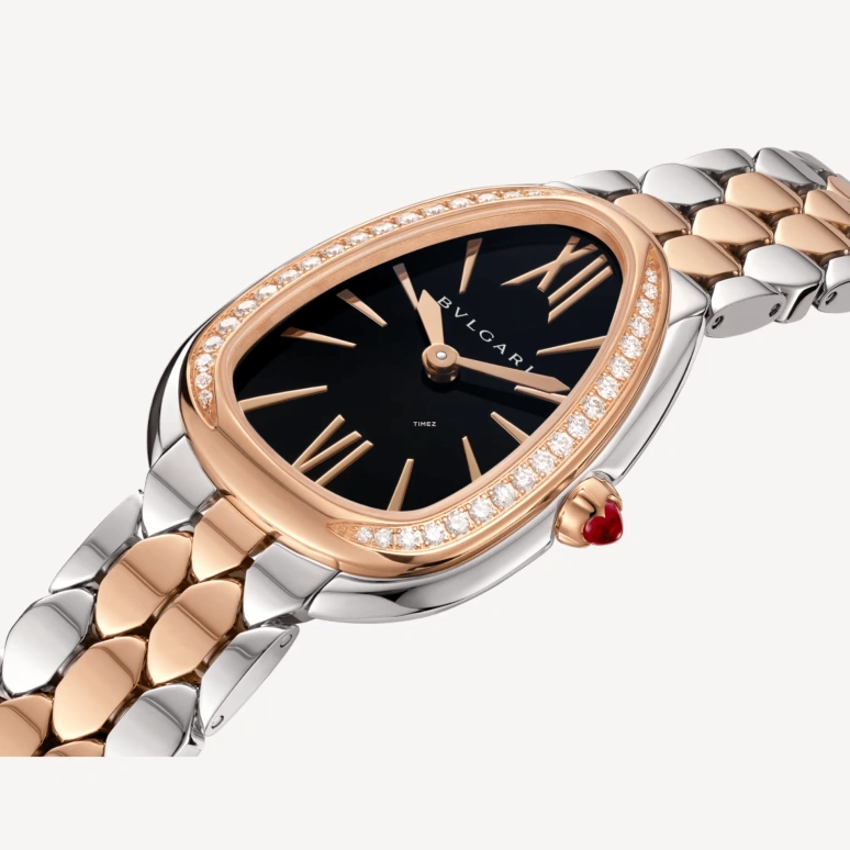 Bulgari,Serpenti Seduttori 33mm,33mm,Stainless Steel,Black,Quartz,Other,Silver,103951