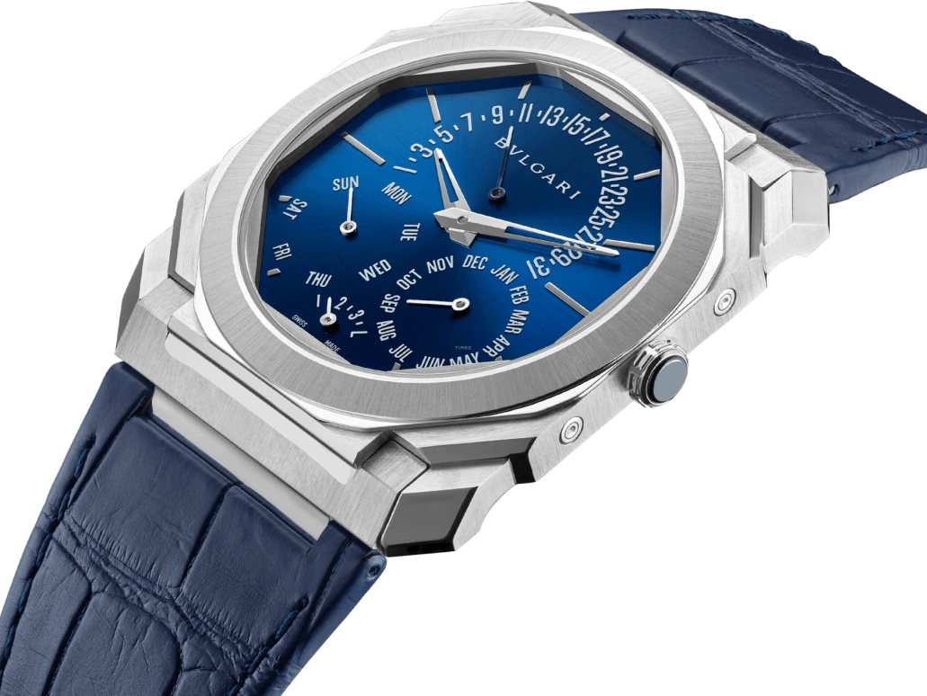 Bulgari,Octo 40mm,40mm,Platinum,Blue,Automatic,60hours,In-house Caliber,103463