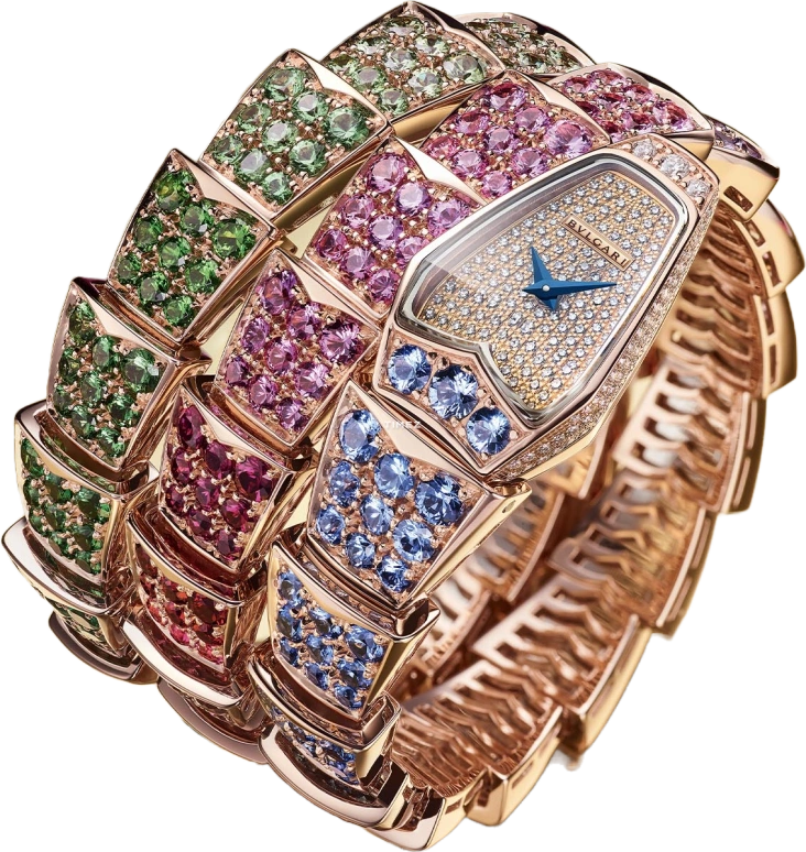 Bulgari,Serpenti 26mm,26mm,Rose Gold,Quartz,Sapphire,Crystal Glass,Other,103315