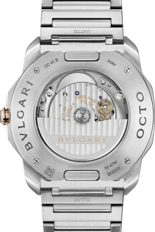 Bulgari,Octo 41mm,41mm,Stainless Steel,Rose Gold,Blue,Automatic,Day,42hours,103926