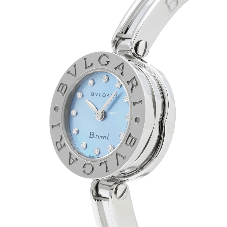 Bulgari,B.Zero1 22mm,22mm,Stainless Steel,Blue,Quartz,Sapphire,Crystal Glass,Round,BZ22BSS,BZ22BSS/12.S