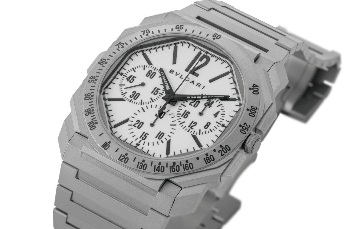 Bulgari,Octo 42mm,42mm,Titanium,White,Automatic,Chronograph,60hours,REVOLUTION THE RAKE
