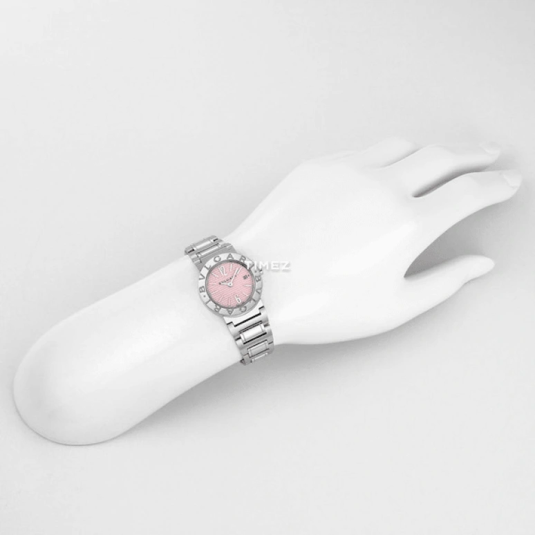 Bulgari,High Jewellery 26mm,26mm,Stainless Steel,Pink,Quartz,Day,Sapphire,Crystal Glass,101477
