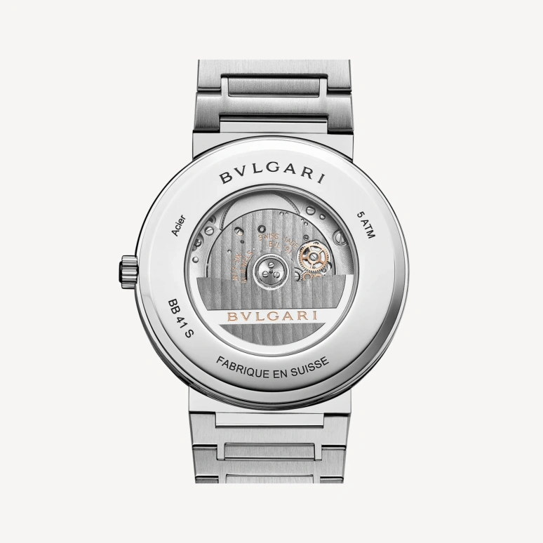 Bulgari,Bulgari Bulgari 41mm,41mm,Stainless Steel,Green,Automatic,Day,Sapphire,Crystal Glass,103913
