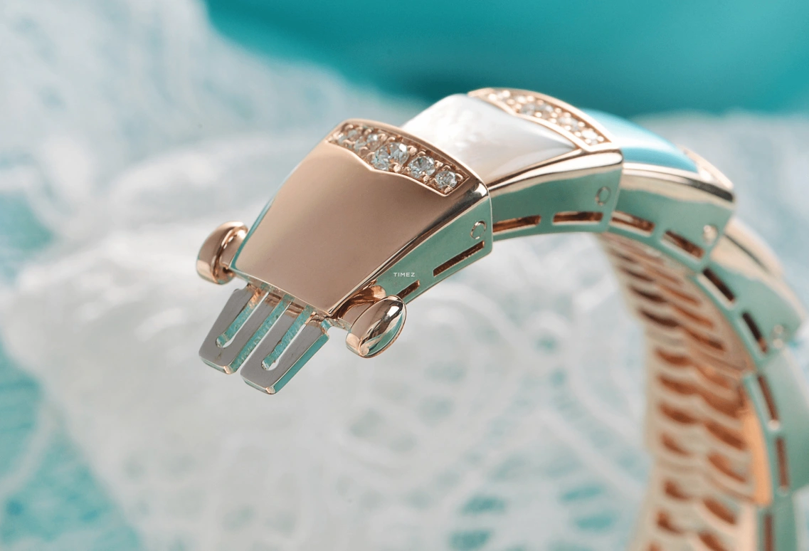 Bulgari,Serpenti ,Rose Gold,White,Quartz,Sapphire,Crystal Glass,102489