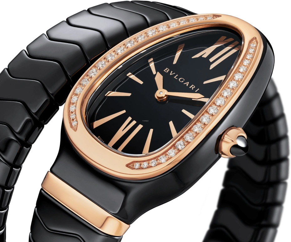 Bulgari,Serpenti 35mm,35mm,Ceramic,Black,Sapphire,Crystal Glass,102532