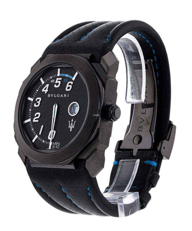 Bulgari,Octo 41mm,41mm,Stainless Steel,Black,Automatic,Day,Flyback,Retrograde,102717