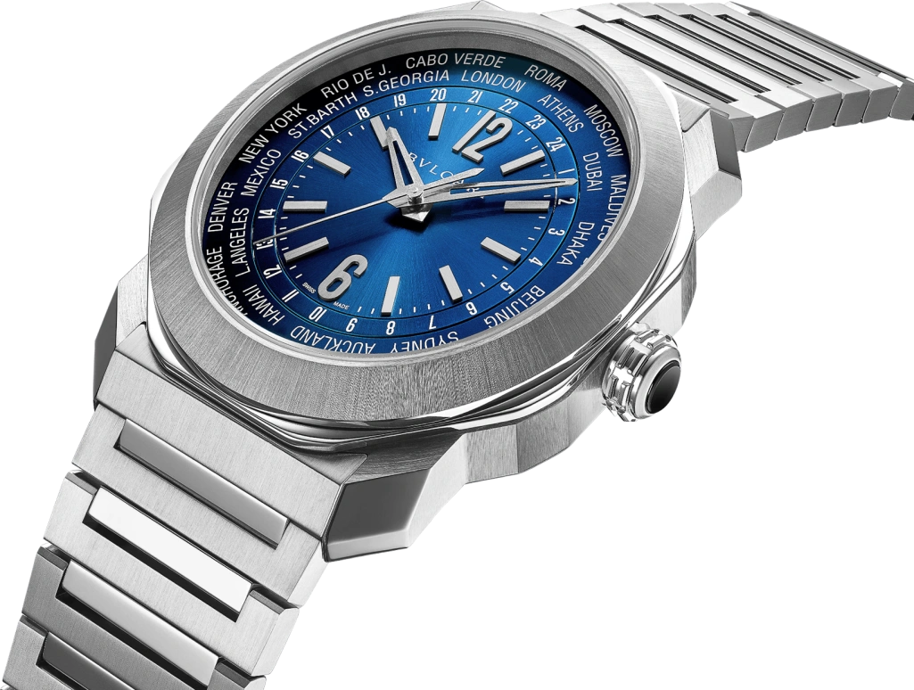 Bulgari,Octo 41mm,41mm,Stainless Steel,Blue,42hours,In-house Caliber,Sapphire,Crystal Glass,103481