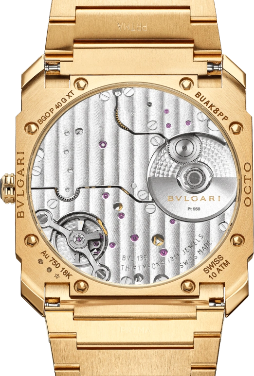 Bulgari,Octo 40mm,40mm,Yellow Gold,Coffee,Brown,Gold,Automatic,60hours,In-house Caliber,103717