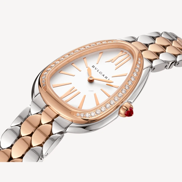 Bulgari,Serpenti Seduttori 33mm,33mm,Stainless Steel,White,Quartz,Sapphire,Crystal Glass,Other,103945