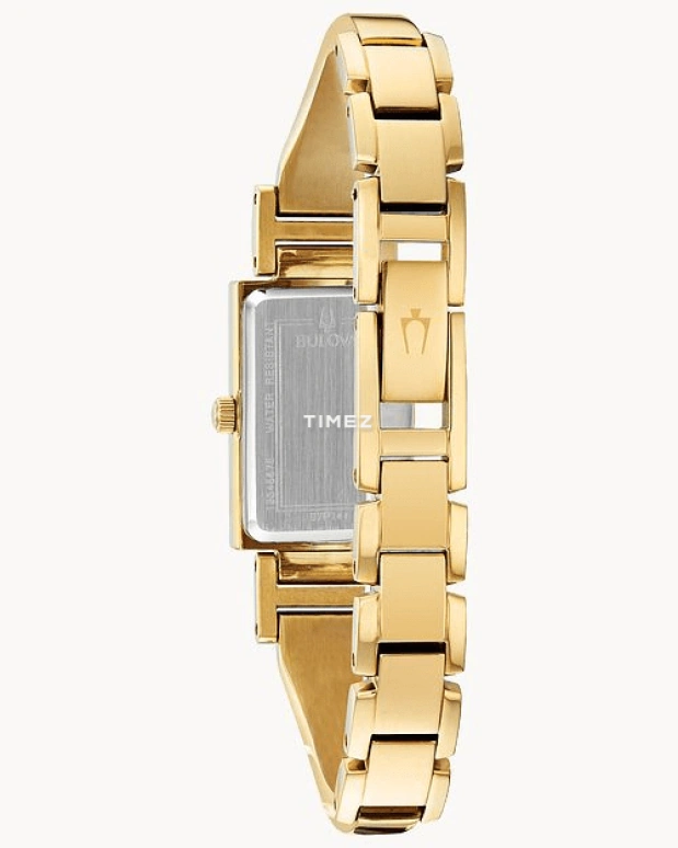 Bulova,Classic 18mm,18mm,Stainless Steel,White,Quartz,Hardlex,Square,97P141