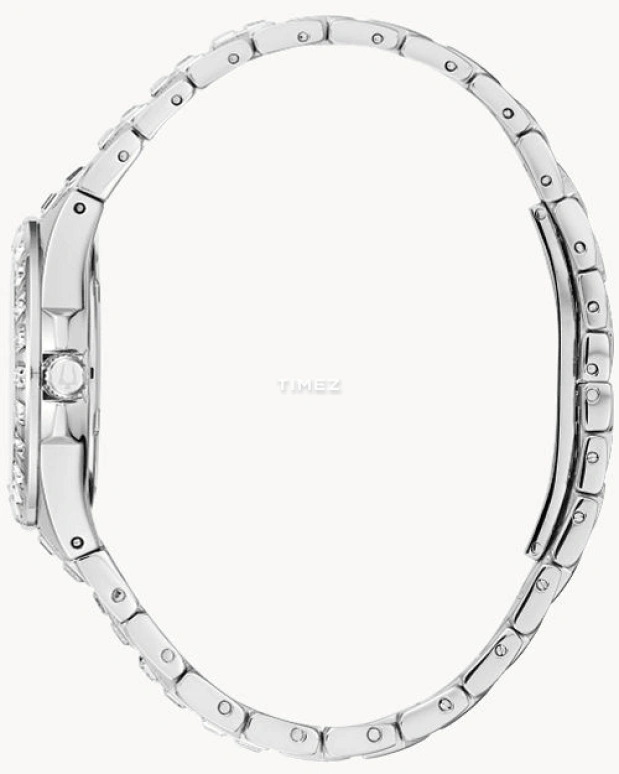 Bulova,Crystal 32mm,32mm,Stainless Steel,Blue,Quartz,Hardlex,Round,96L290