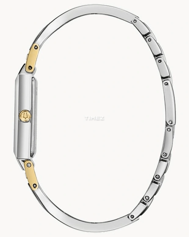 Bulova,Classic 18mm,18mm,Stainless Steel,White,Quartz,Hardlex,Square,98P188