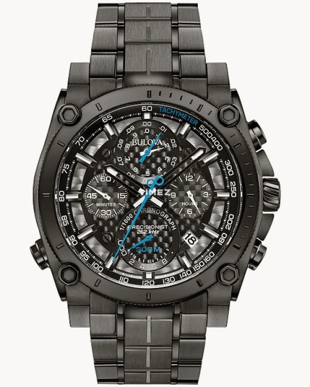 Bulova,Icon 46.50mm,46.50mm,Stainless Steel,Black,Quartz,Chronograph,Day,98B229