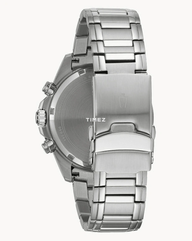 Bulova,Classic 45mm,45mm,Stainless Steel,Black,Quartz,Chronograph,Day,98B344