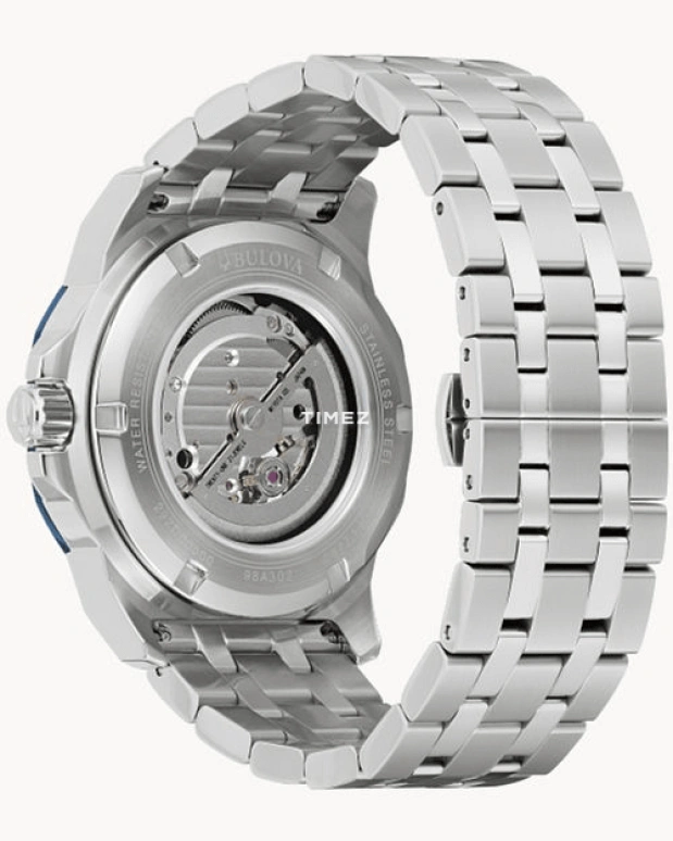 Bulova,Marine Star 44mm,44mm,Stainless Steel,Blue,Automatic,Sapphire,Crystal Glass,Round,98A302