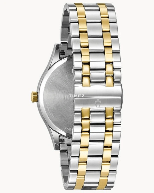 Bulova,Classic 40mm,40mm,Stainless Steel,Blue,Quartz,Day,Hardlex,98D130