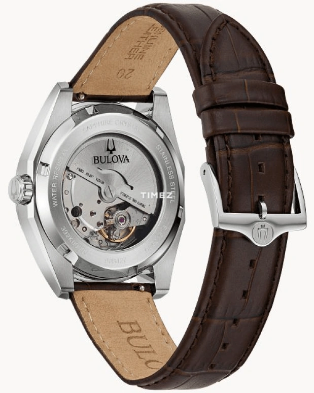 Bulova,Surveyor 39mm,39mm,Stainless Steel,Green,Automatic,Day,Sapphire,Crystal Glass,96B427