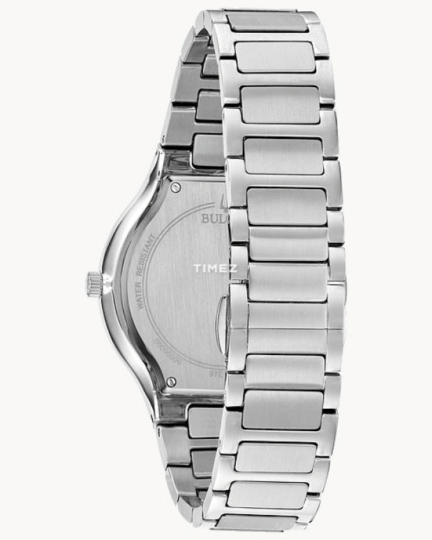 Bulova,Millennia 43mm,43mm,Stainless Steel,Black,Quartz,Hardlex,Round,96E117