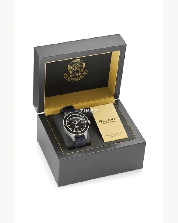 Bulova,MIL SHIPS 41mm,41mm,Stainless Steel,Black,Automatic,Sapphire,Crystal Glass,Round,98A266