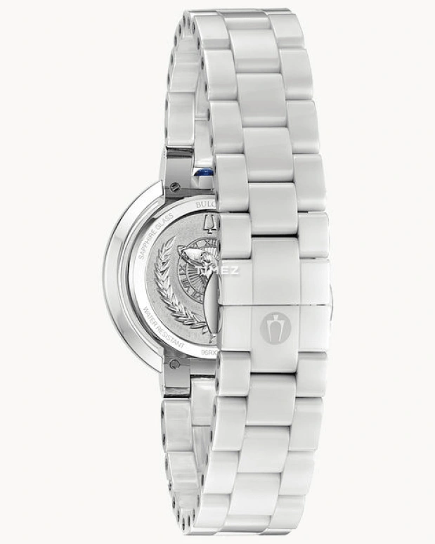 Bulova,Rubaiyat 35mm,35mm,Stainless Steel,Ceramic,White,Quartz,Sapphire,Crystal Glass,Round,98R265