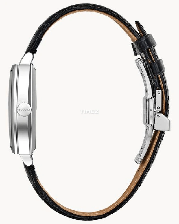 Bulova,Banker 33mm,33mm,Stainless Steel,Black,Automatic,Day,Sapphire,Crystal Glass,96B329