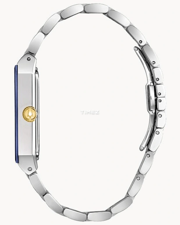 Bulova,Quadra 30.75mm,30.75mm,Stainless Steel,Blue,Quartz,Hardlex,Square,98D154