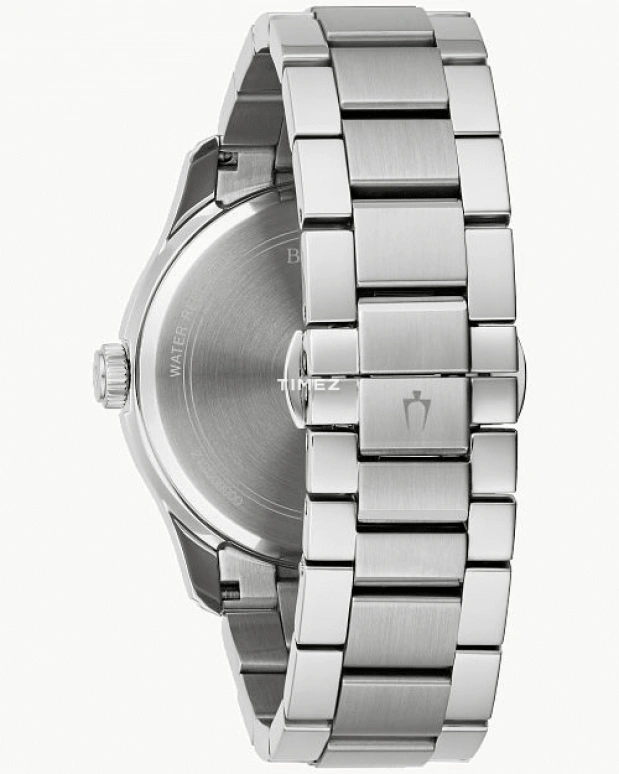 Bulova,Wilton 41mm,41mm,Stainless Steel,Blue,Quartz,Day,Hardlex,96B386