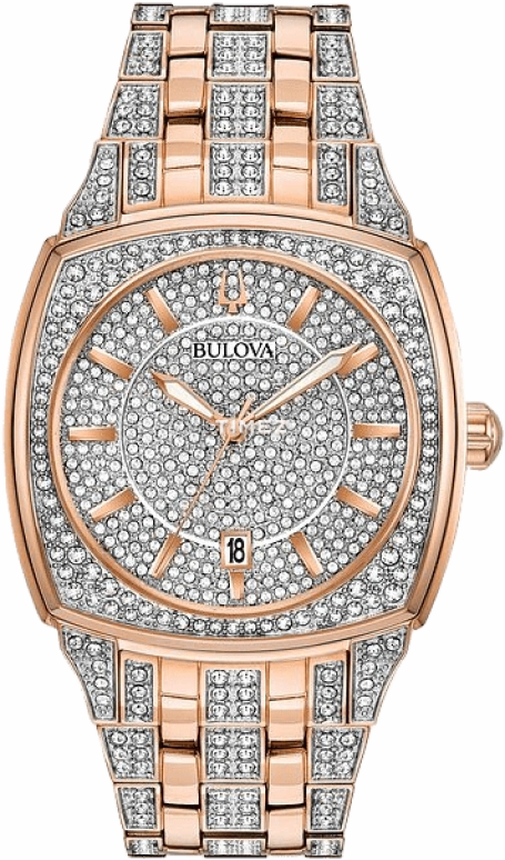 Bulova,Phantom 40mm,40mm,Stainless Steel,Silver,Quartz,Day,Hardlex,98B324