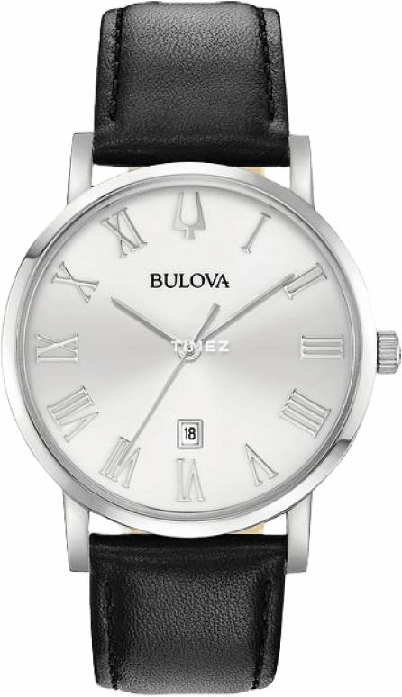 Bulova,American Clipper 40mm,40mm,Stainless Steel,Silver White,Quartz,Day,Hardlex,96B312