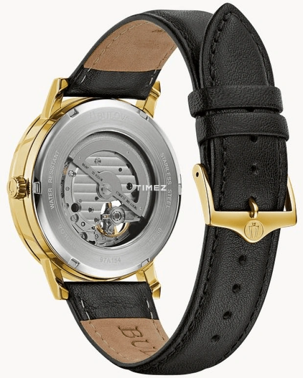 Bulova,American Clipper 42mm,42mm,Stainless Steel,Black,Automatic,Sapphire,Crystal Glass,Round,97A154