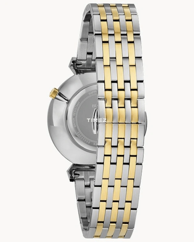 Bulova,Regatta 38mm,38mm,Stainless Steel,White,Quartz,Sapphire,Crystal Glass,Round,98A233