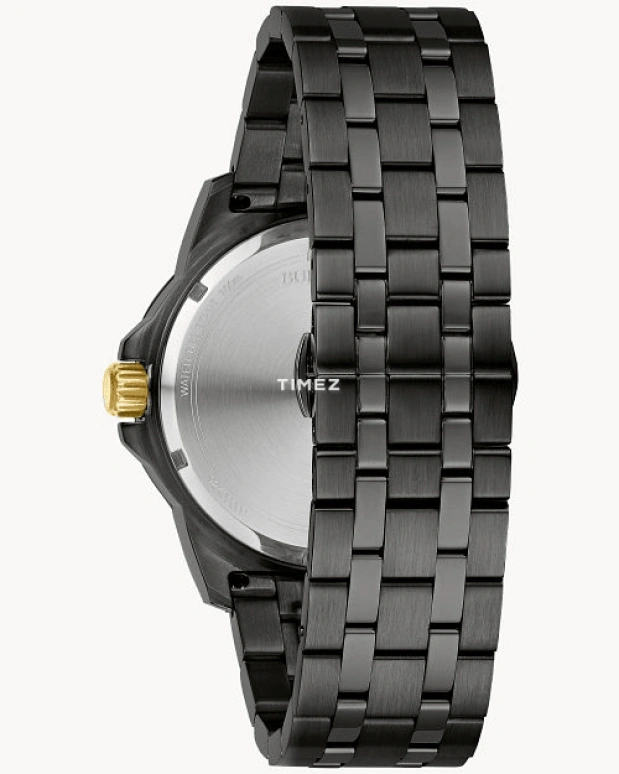 Bulova,Marine Star 44mm,44mm,Stainless Steel,Black,Quartz,Day,Sapphire,Crystal Glass,98D176