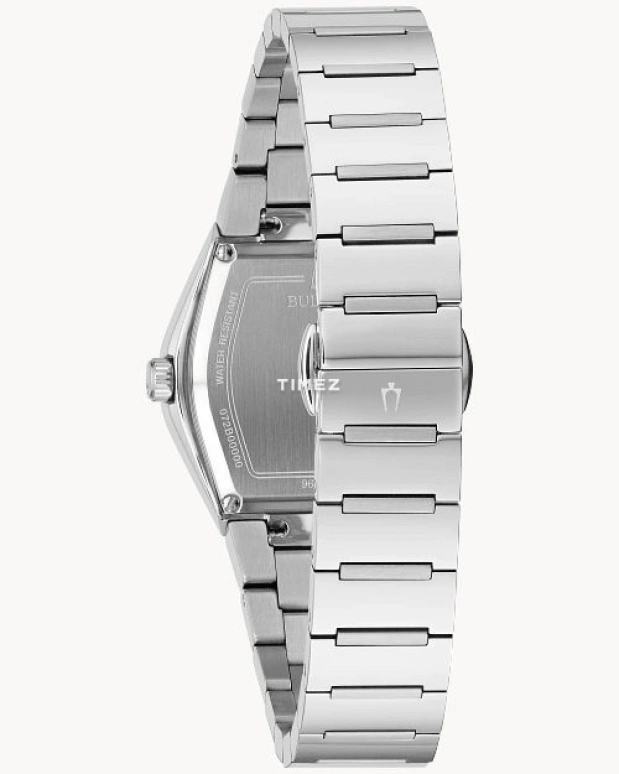 Bulova,Gemini 30mm,30mm,Stainless Steel,Blue,Quartz,Hardlex,Tonneau,96L293